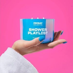 Yankee Friday Collective Shower Playlist 3 Wick Candle Fresh And Clean13.5oz NEW